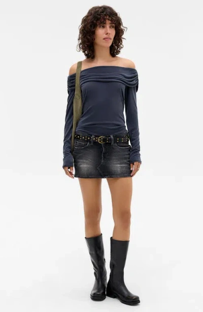 Bdg Urban Outfitters Ultimate Off The Shoulder Top In Black