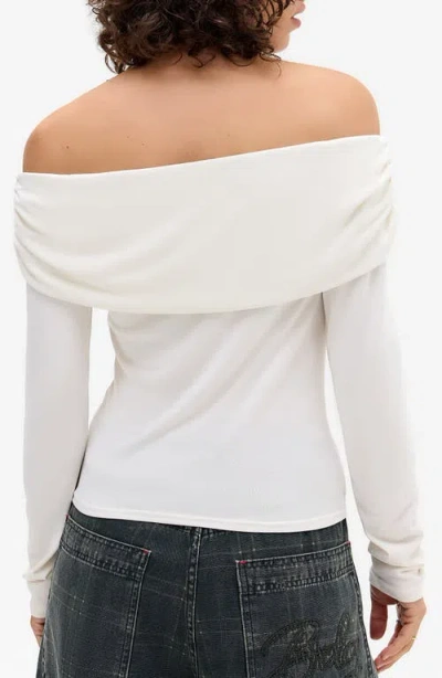 Bdg Urban Outfitters Ultimate Off The Shoulder Top In White