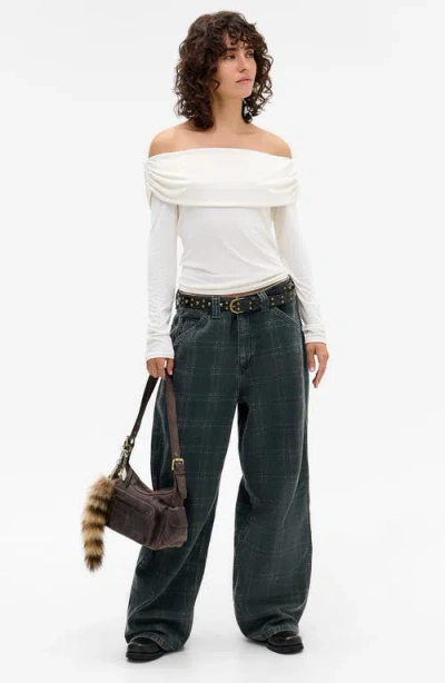 Bdg Urban Outfitters Ultimate Off The Shoulder Top In White