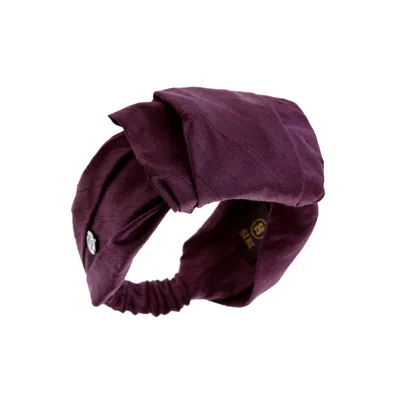 Sibi Hats Women's Khalima - Purple Silk Shantung Headwrap In Purple