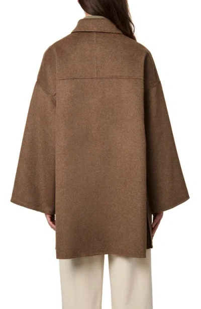 Bernardo Double Face Wool Coat In Brown