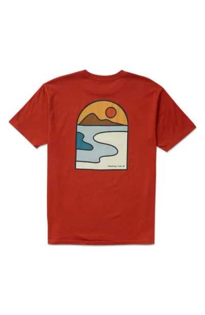 Billabong Sundown Adventure Division Organic Cotton Graphic T-shirt In Brown