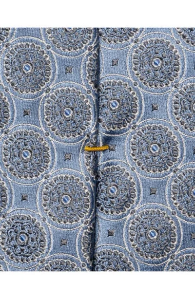 Eton Medallion Silk Tie In Blue