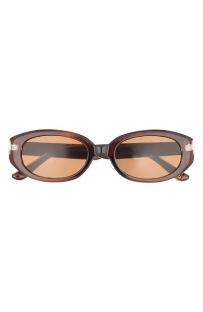 Aire Affinity 52mm Oval Sunglasses In Brown