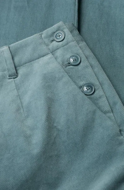 Seasalt Cornwall Crackington Sailor Button Ankle Pull-on Pants In Blue