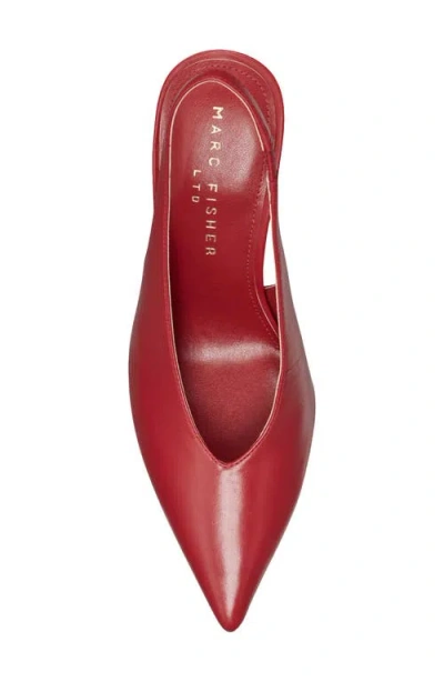 Marc Fisher Ltd Esther Slingback Pointed Toe Pump In Red