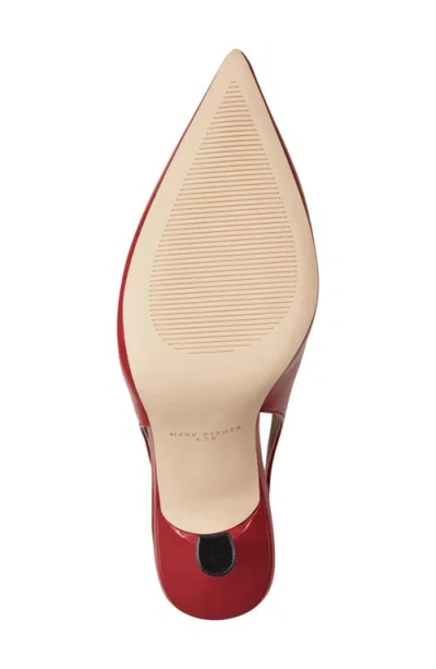 Marc Fisher Ltd Esther Slingback Pointed Toe Pump In Red