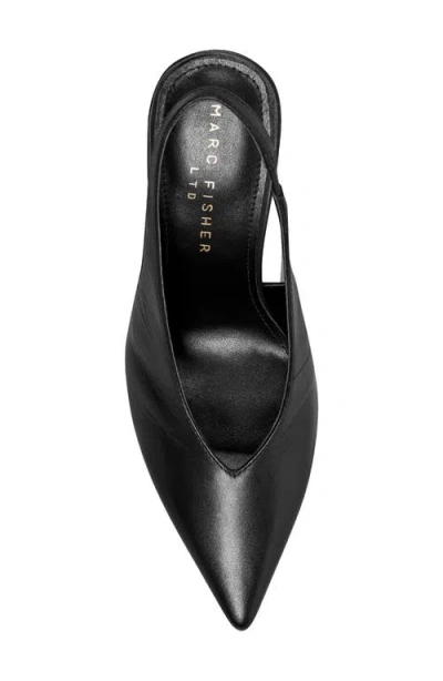 Marc Fisher Ltd Esther Leather Slingback Pumps In Black