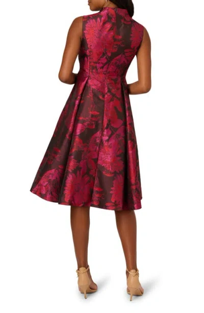 Adrianna Papell Chrysanthemum Jacquard Fit & Flare Cocktail Dress In Multi