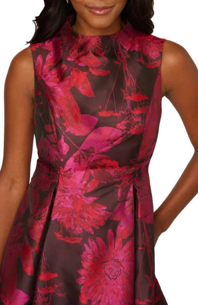 Adrianna Papell Chrysanthemum Jacquard Fit & Flare Cocktail Dress In Multi
