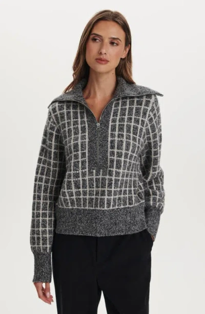 Varley Furley Half Zip Knit Charcoal Marl In Gray