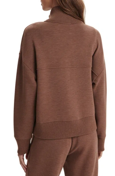 Varley Sabrina Button-fastening Sweatshirt In Brown