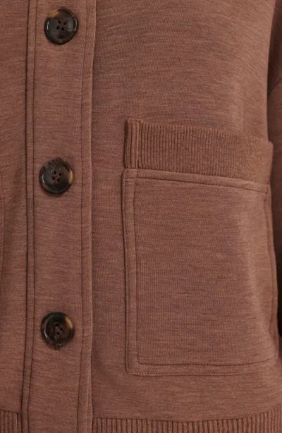 Varley Sabrina Button-fastening Sweatshirt In Brown