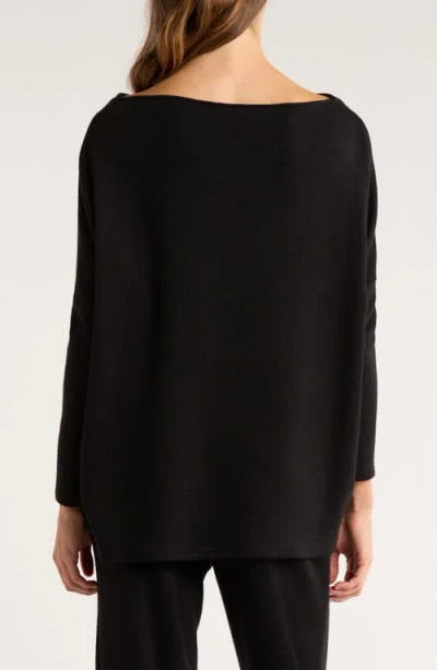 Natori Himalaya Bateau Neck Pajama Top In Black