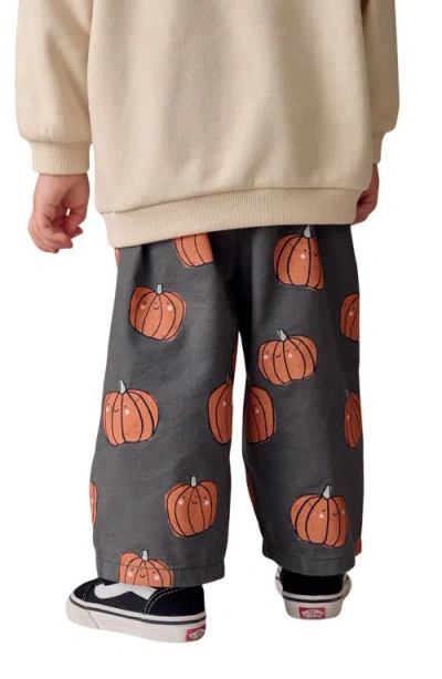 Next Kids' Pumpkin Print Pull-on Cotton Pants In Multi