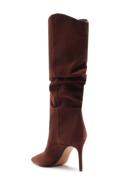 Schutz Maryana Up Slouch Pointed Toe Boot In Brown