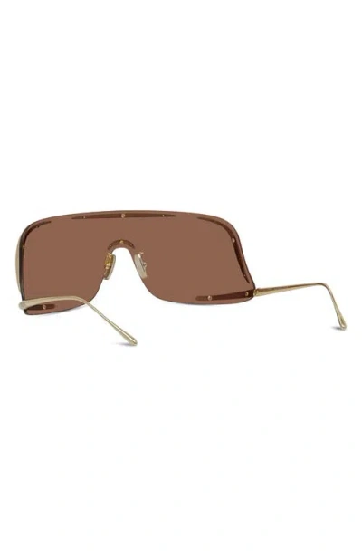 Loewe Signature 141mm Oversize Shield Sunglasses In Brown