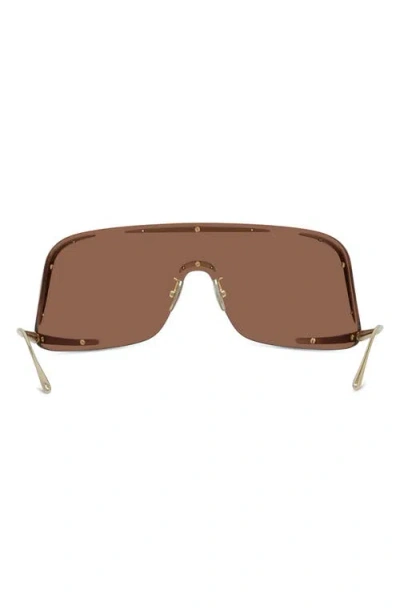 Loewe Signature 141mm Oversize Shield Sunglasses In Brown