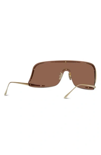 Loewe Signature 141mm Oversize Shield Sunglasses In Brown