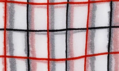 Hansel From Basel Grid Sheer Crew Socks In White