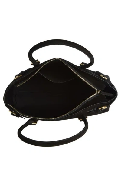 Reformation Beatrice Suede Tote In Black