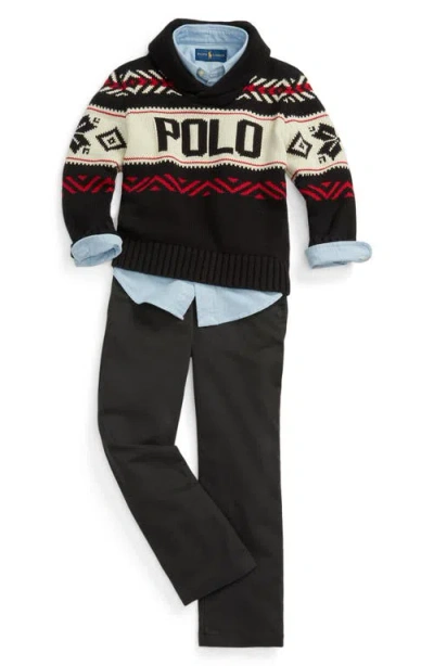 Polo Ralph Lauren Boy's Oxford Sport Shirt In Blue