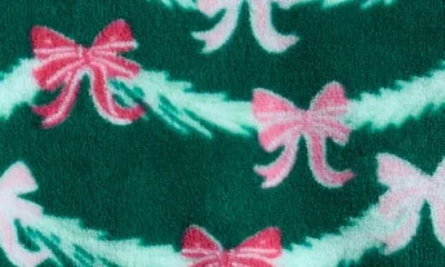 Rufflebutts Emerald Tinsel Tidings Velour Top & Pants Set In Green