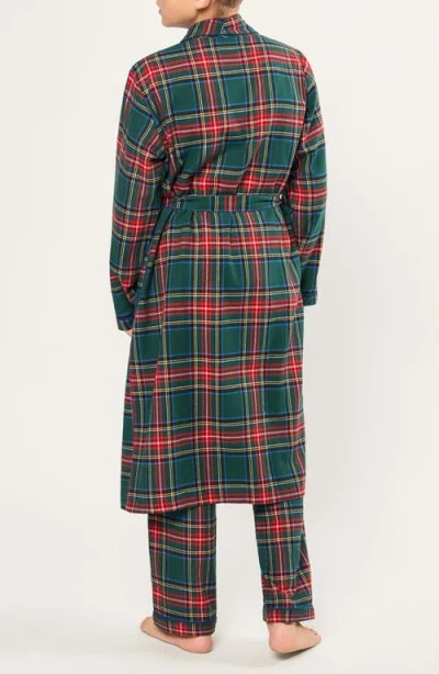Petite Plume Kids' Brushed Twill Robe In Multi