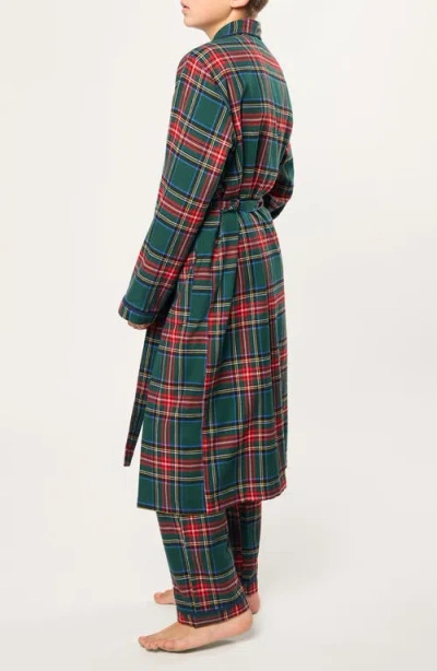 Petite Plume Kids' Brushed Twill Robe In Multi