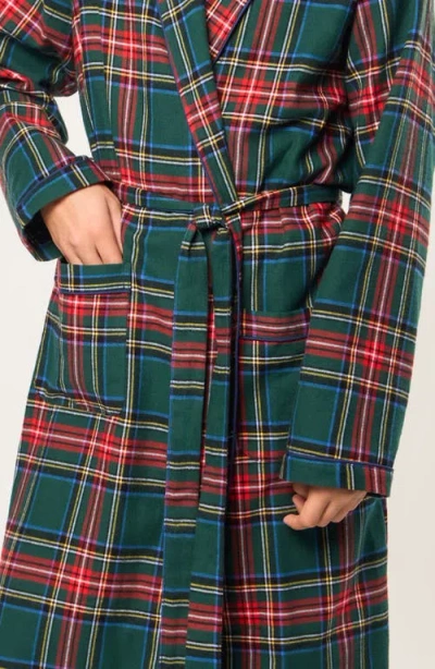 Petite Plume Kids' Brushed Twill Robe In Multi