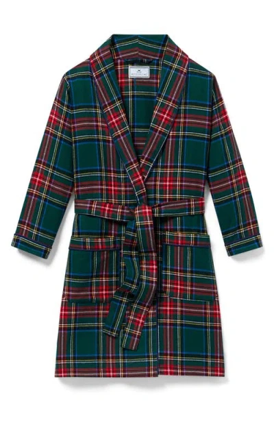 Petite Plume Kids' Brushed Twill Robe In Multi