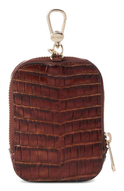 Brahmin Katelynn Leather Coin Purse In Brown