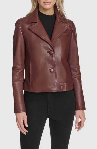 Andrew Marc Paluma Leather Jacket In Brown