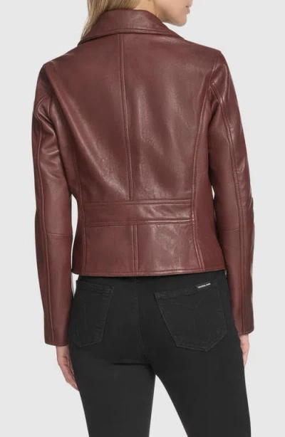 Andrew Marc Paluma Leather Jacket In Brown