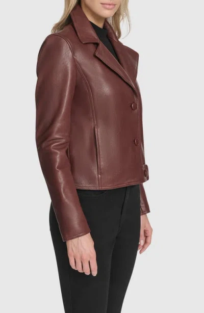 Andrew Marc Paluma Leather Jacket In Brown