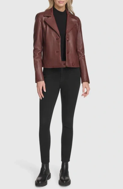 Andrew Marc Paluma Leather Jacket In Brown