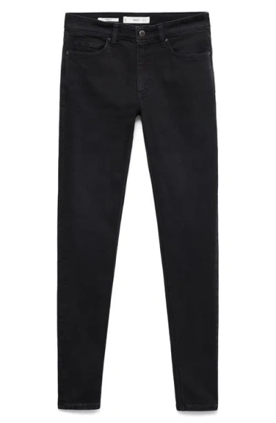 Mango Women's Mid-rise Skinny Jeans In Black
