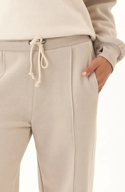 Threads 4 Thought Tricia Fleece Wide Leg Drawstring Pants In Neutral
