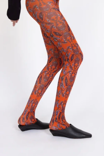 Alas Printed Tights In Red