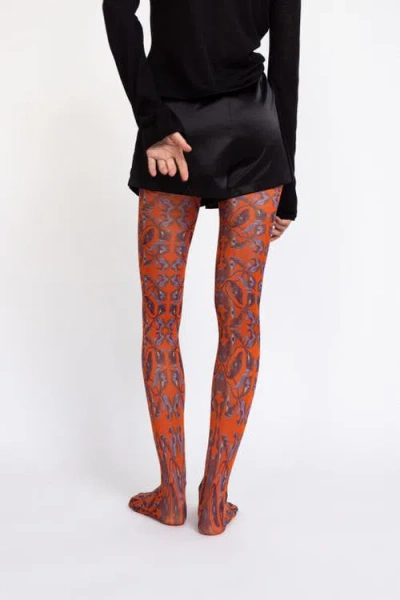 Alas Printed Tights In Red