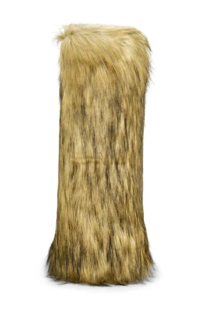 Azalea Wang Fayes Faux Fur Platform Boot In Green