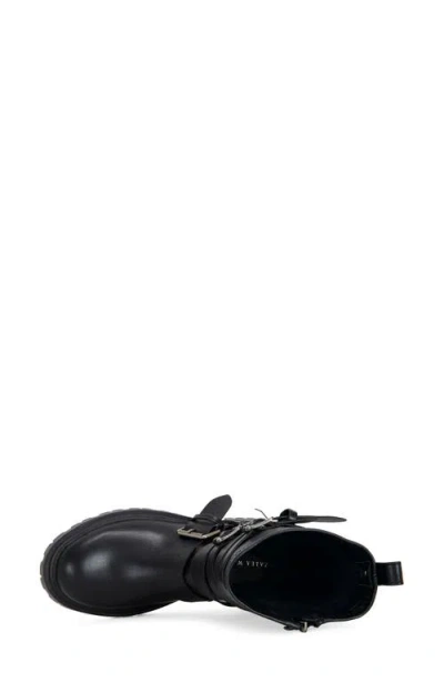 Azalea Wang Spridy Buckled Combat Boot In Black