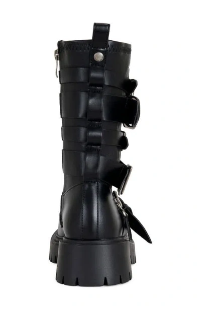 Azalea Wang Spridy Buckled Combat Boot In Black