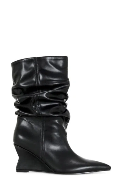 Azalea Wang Asaf Slouch Shaft Bootie In Black