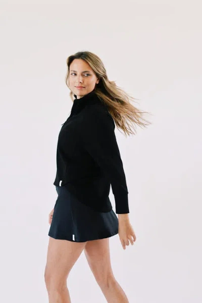 Beldrie High-low Quarterzip In Black