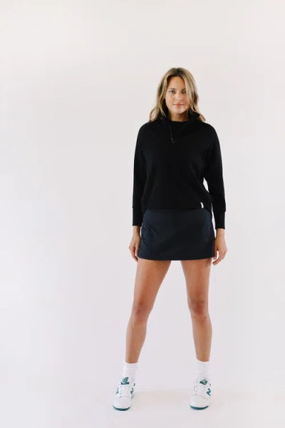 Beldrie High-low Quarterzip In Black