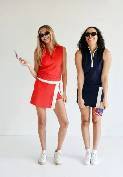 Beldrie Dash Split Skort In Red