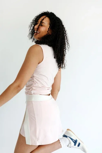 Beldrie Dash Collared Top In Pink