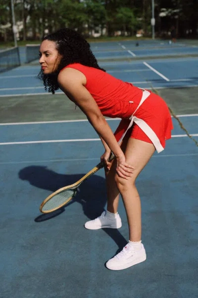 Beldrie Dash Collared Top In Red
