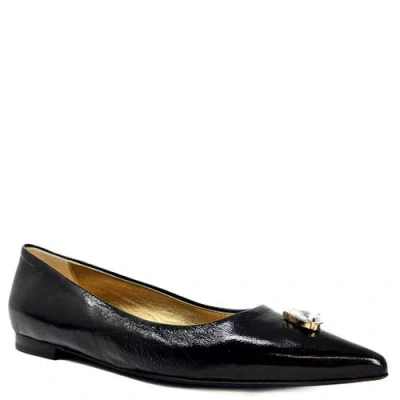 Madison Maison Maira Pointy Ballet With Jewel In Black